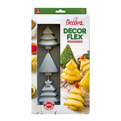 Imagen de DECORA 9260402 MOLDE DE SILICONA ARBOLES NAVIDAD 6 CAVIDADES