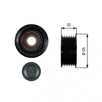 Imagen de GATES T36439 Rodillo Guia FleetRunner Micro V Stretch Fit con canales SUZUKI: Grand Vitara 2 SUV