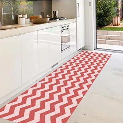 Imagen de VINILIKO, Alfombra de vinilo, Rojo y Blanco, 66x150 cm