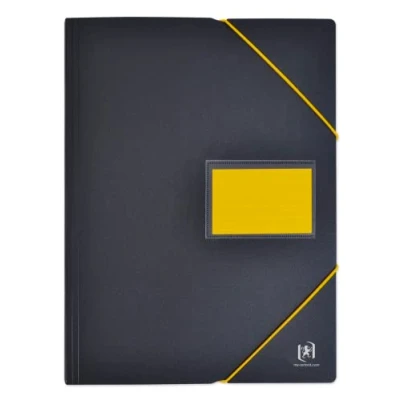 Imagen de OXFORD Protège Documents Students A4 120 vues / 60 Pochettes Couverture Polypro Bicolore Noir/Jaune