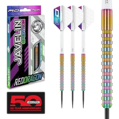 Imagen de RED DRAGON Javelin Spectron Juego de Dardos tungsteno Premium 20 Gramos con Plumas y vástagos