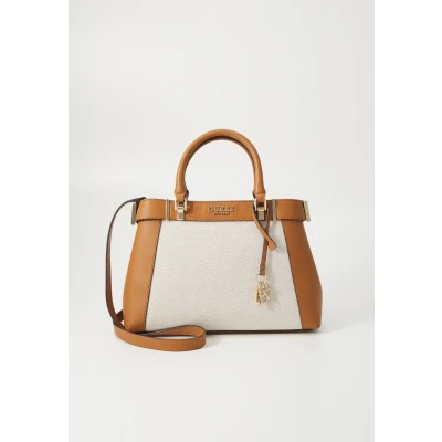 Imagen de Guess Anadela Satchel Bolso de mano, Mujer, Talla: One Size, Natural/cognac