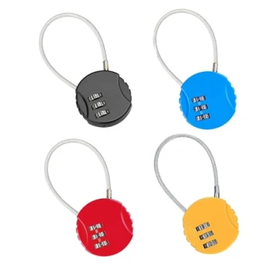 Imagen de Neoreser 4 Piezas Candado de Combinación 3 Dígitos, Candados Seguridad Cable Acero Flexible para Taquilla, Gimnasio, Maleta Viaje, Equipaje (4 Colores)
