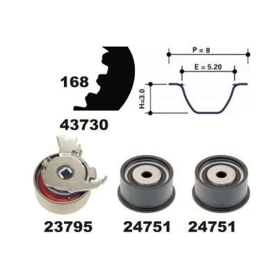 Imagen de MAPCO 23730 Kit de correa distribución 168 OPEL: Astra G Berlina, CC, Coupé