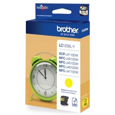 Imagen de Cartucho De Tinta Amarillo Brother Lc 125xlybp