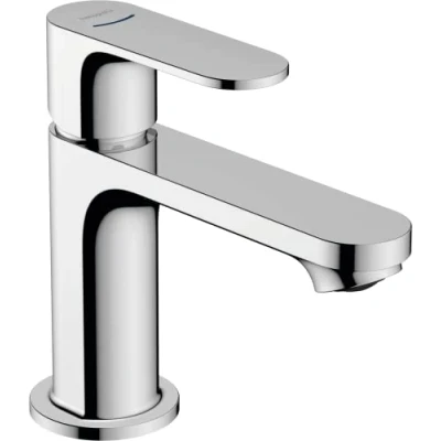 Imagen de hansgrohe Rebris S grifo lavabo de agua fría sin desagüe, monomando 84 mm, mezclador ahorro (EcoSmart), cromo, 72503000