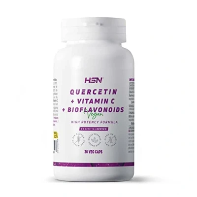 Imagen de Quercetina 600 MG Sophora japonica de HSN 30 Cápsulas Vegetales con ALTO Contenido en Vitamina C y Bioflavonoides No GMO, Vegano, Sin Gluten