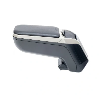 Imagen de rati V01002 Apoyabrazos Central con Compartimento de Almacenamiento específico para Citroen C3 Aircross 2018 2021, Color Plata