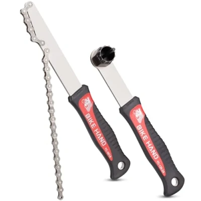 Imagen de Bike HAND Juego de Látigo cadena y extractor anillo seguridad para Shimano HG Kassette/Freilauf Instalación Desmontaje MTB Road 7 8 9 10 11 12 velocidades