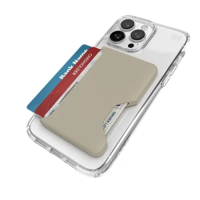 Imagen de Speck MagSafe Cartera para iPhone, Accesorio extraíble ClickLock Antideslizante, Capacidad 1 3 Tarjetas, Acabado Suave al Tacto, Tarjetero Resistente a los arañazos Construido MagSafe,