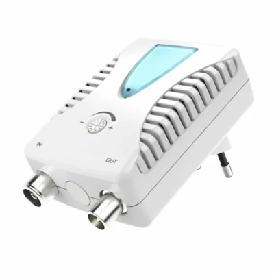 Imagen de Amplificador antena Hama 00205234, BB/CATV, 25 db, Regulable, Blanco