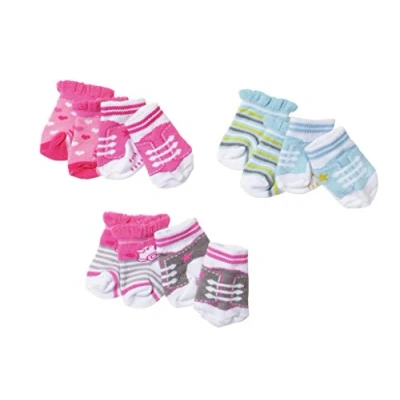 Imagen de BABY born Socks, 2 pack Calcetines de muñeca Accesorios para muñecas (2 pack, muñeca, 3 año(s), Multicolor, 43 cm, Chica, pieza(s)) , color/modelo surtido