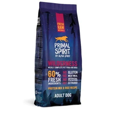 Imagen de Alpha Spirit Canine Primal 60% Wilderness 12KG