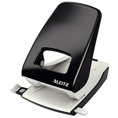 Imagen de Leitz 51386095 Perforadora (capacidad: 40 hojas), color negro y blanco