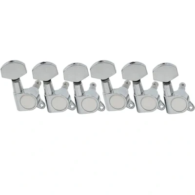 Imagen de Musiclily Pro 6 en línea Tipo Cerrado Clavijas de Afinación Clavijero Repuesto para Guitarra Fender Stratocaster Telecaster,Cromo