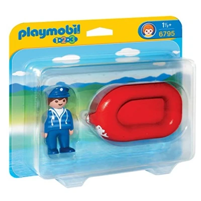Imagen de PLAYMOBIL 1.2.3 Hombre con Balsa Juguetes y Juegos Color Multicolor 6795