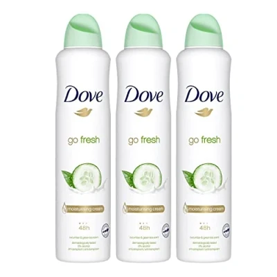 Imagen de Dove Go Fresh Lote de 6 desodorantes roll on, pera y aloe, 30 ml, 48 h, antitranspirantes