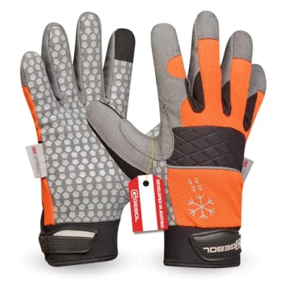 Imagen de Gebol Guantes de trabajo Master Thermo con membrana protección contra la humedad y forro aislante del frío para el invierno aspecto piel hombre Talla L (Gr 9)