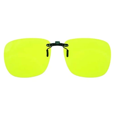 Imagen de Gafas De Sol Polarizadas Amarillas Vision Nocturna Clip Abatibles Anti Deslumbramiento Metal Unisex Protección Uv 100% Para Conducir Hombres Y Mujeres