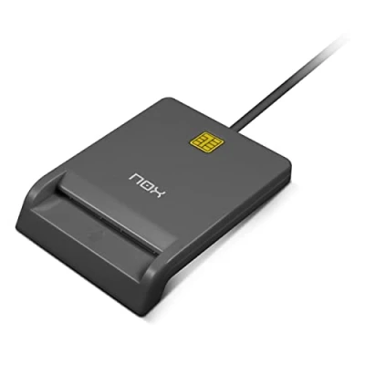 Imagen de NOX XTREME PRODUCTS Lector Tarjeta Electrónico Citizen NXLITECARDID Compatible con Cartão de Cidadão (Portugal) y DNI (España). Conexión USB 2.0, Dimensiones 65x85x18mm, Color Negro