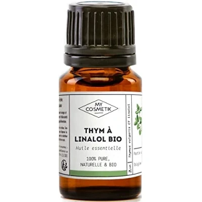 Imagen de Aceite esencial de tomillo linalol orgánico (Thymus vulgaris CT linalol) 100% puro y natural MY COSMETIK 10 ml