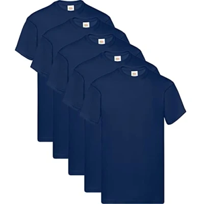 Imagen de Fruit of the Loom Camiseta para hombre original, paquete de 5 unidades, L