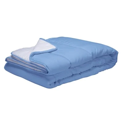 Imagen de Pikolin Baby Edredón Para Bebé, Relleno Nórdico Reversible 300 gr Bicolor Tacto Pluma, Cálido, Transpirable Cuna de 60 Color Azul/Blanco, 100 x 120 cm