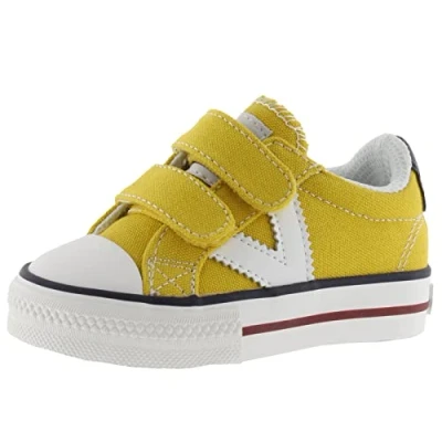 Imagen de victoria Basket Unisex Tribu Lona &amp; Logotipo En Contraste Tiras Adherentes 1065163 para Niños Mostaza 31