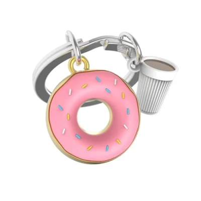 Imagen de O meta[l]morphose METALMORPHOSE Llavero donut para hombre, regalo mujer, rosa, talla única