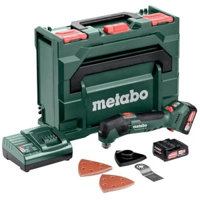 Imagen de Metabo PowerMaxx MT 12 613089500 Multiherramienta con batería (2 pilas de 2 Ah, voltaje la V, diseño delgado, luz LED, incluye accesorios)