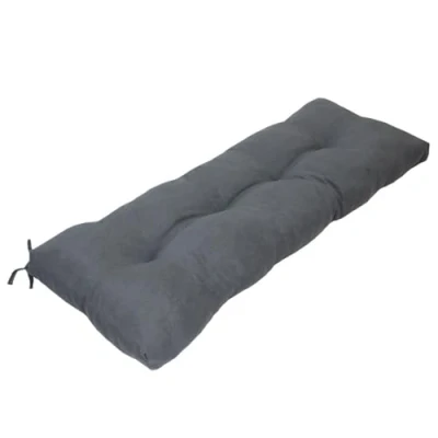 Imagen de Acomoda Textil Cojín para Banco Gris Oscuro de Loneta con Agarraderas 120x50x8 cm. Asiento Acolchado, Cómodo y Decorativo Interior Exterior en Hogar, Jardín Terraza. NO Incluye