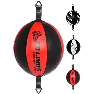 Imagen de AQF Pera De Boxeo para Esquivar Punching Ball con Doble Extremo MMA Saco Techo Entrenar (Negro y Rojo)