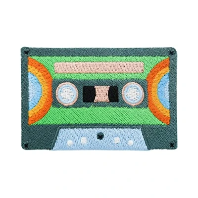 Imagen de Finally Home Parche para planchar casete verde Retro Patches Vintage Planchado Old School Aufbügler, Rock Music Patch