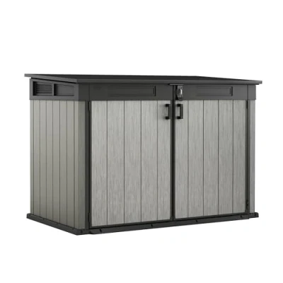 Imagen de Keter Grande Store Cobertizo de jardín exterior, 2020L, Color gris, tecnología Duotech paredes aptas para pintar, 109.3x132.5x190.5 cm