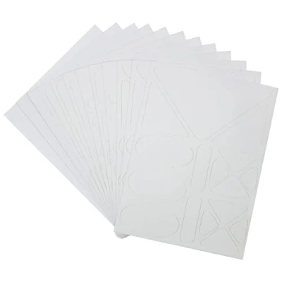 Imagen de Woohome 12 Hojas Parches de Reparación Nylon Parche Impermeables Chaqueta Autoadhesivo para Plumón Agujeros Desgarro, Gris (Blanco)