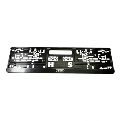 Imagen de Audi 3292100100 Soporte para matrícula, diseño de Anillos, Color Negro