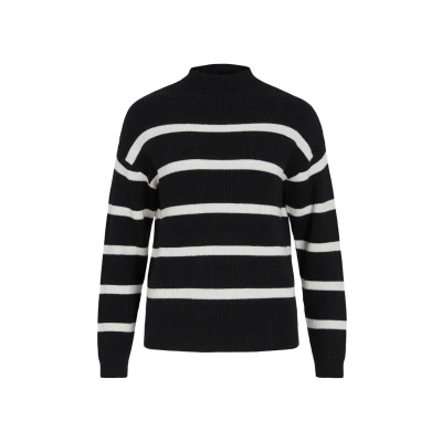 Imagen de VILA Viril Mockneck L/S TOP 2 NOOS Jersey de punto, Mujer, Talla: XS, Black