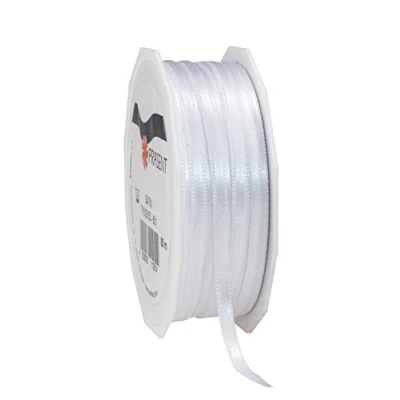 Imagen de Prasent C.E. Pattberg Rollo de Cinta Doble Cara Satinado, 3 mm x 50 m, Color Blanco