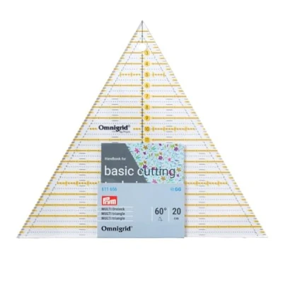 Imagen de Prym Patchwork Lineal Dreieck 60 Grad Multi 8 Inch Omnigrid Triangle Ruler, Transparent