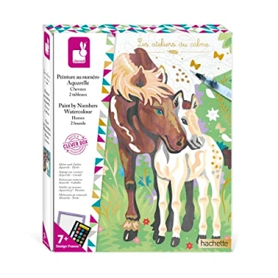 Imagen de Pintura por Número Acuarela Caballos