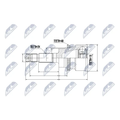 Imagen de NTY NPZ DA 015 Junta Homocinética Eje delantero DAIHATSU: Terios I