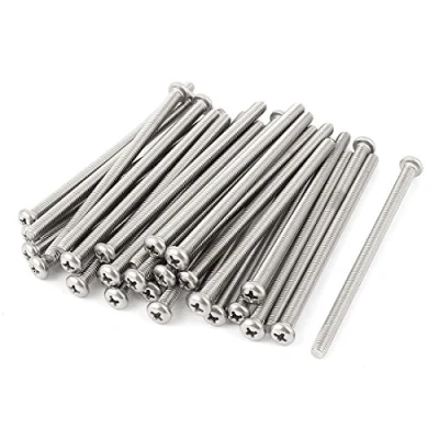 Imagen de sourcing map Tornillos de cabeza plana Phillips acero inoxidable 304 M5 x 90 mm 30 piezas
