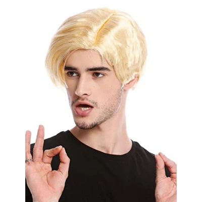 Imagen de WIG ME UP CG 002 P02 Peluca Hombres Carnaval Halloween Presidente Corto Rubio Partido