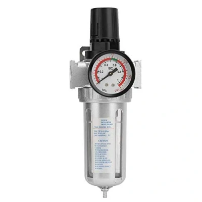 Imagen de DEWIN Regulador de Presion Agua, Presión Aire con Conexión Montaje BSP 1/2&quot; Compresor Filtro Trampa Agua y Humedad
