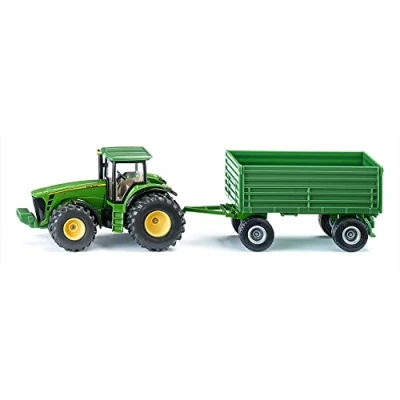 Imagen de siku 1953, Tractor John Deere con remolque, 1:50, Metal/Plástico, Verde, Multifuncional