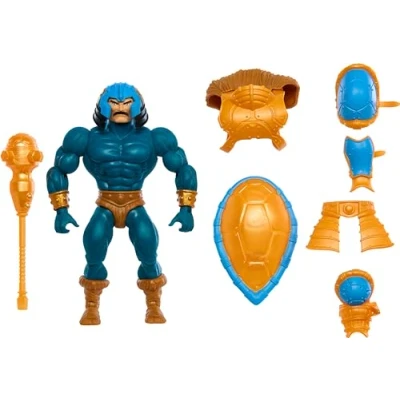 Imagen de Mattel Masters of the Universe Origins Figura de acción y accesorios Tortugas Grayskull, juguete coleccionable con 16 articulaciones, TMNT MOTU Crossover