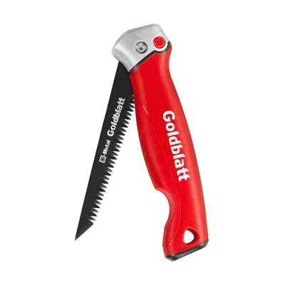 Imagen de Goldblatt Sierra Plegable 310mm, Serrucho para Placa de Yeso, Pladur Bimetálica 8 TPI, 3 Ángulos Bloqueo, Podar con Hoja Curva, Agujero Colgar