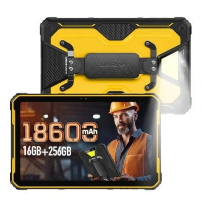 Imagen de Ulefone Armor Pad 2 Tablet Rugerizada, 16GB+256GB+TF 2TB, 18600mAh/33W, 11 Pulgadas, Android 13 IP68 Antigolpes, Cámara 48MP+16MP, Resistente Al Agua Dual SIM 4G/NFC/GPS/Naranja
