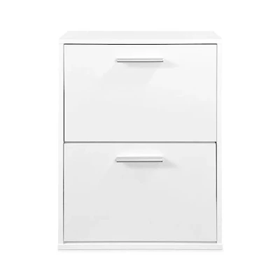 Imagen de Mattfy Zapatero, Mueble para Zapatos Estrecho, Modelo Dagna, Acabado en Color Blanco, Madera, 73 cm (Alto) x 54 (Ancho) 18 (Fondo)