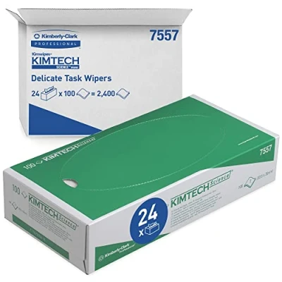 Imagen de Kimtech Science Paños de Limpieza 7557, 2 Capas, Para Tareas Delicadas, 24 Cajas x 100 Blancos (2.400 en total)